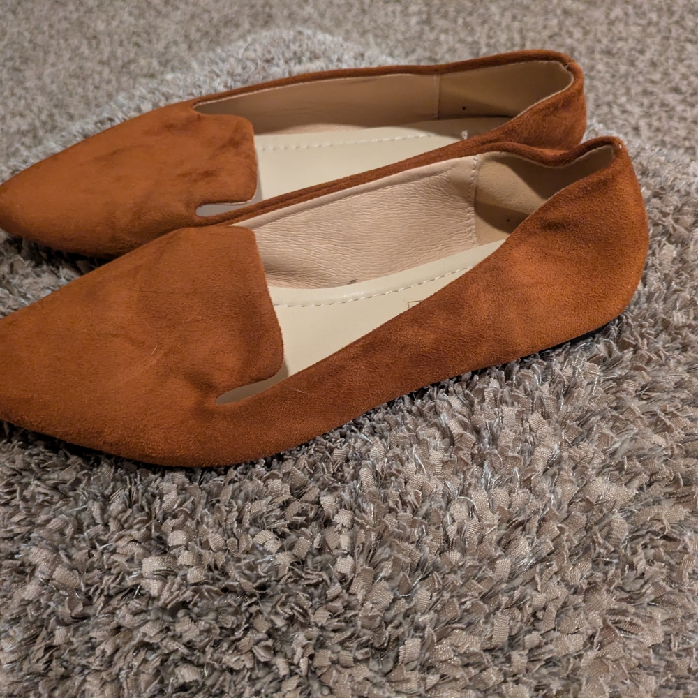 Brown Suede Women's Loafers - Picture 4 of 7